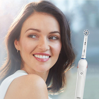 Oral B Pro4000 3D elektryczna soniczna szczoteczka do zębów moc akumulatorowa lampa LED inteligentny czasomierz wodoodporne miękkie włosie głęboko czyste higiena jamy ustnej 6